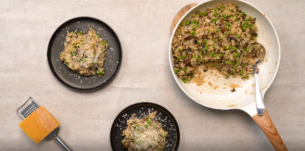 蘑菇豌豆意大利烩饭 菜谱 | 赛厨易